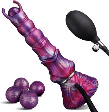 Анальний плагін Dilo Monster XXL з 4 силіконовими яйцями, 27 см - BDSM іграшки для пар