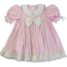 Сукня для дорослих Haian Baby-Sissy з ПВХ, біла стрічка, рожево-біла стрічка, індивідуальний розмір