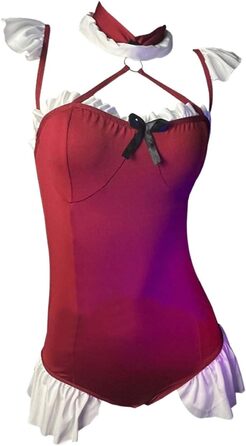 Сексуальна жіноча нічна сорочка-боді Babydoll з V-подібним вирізом для святкування Дня Святого Валентина та Різдва, безшовна, універсальний розмір