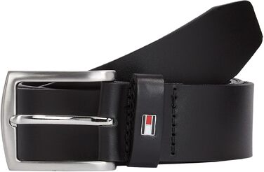 Чоловічий шкіряний ремінь Tommy Hilfiger New Denton 3.5, чорний, розмір 110