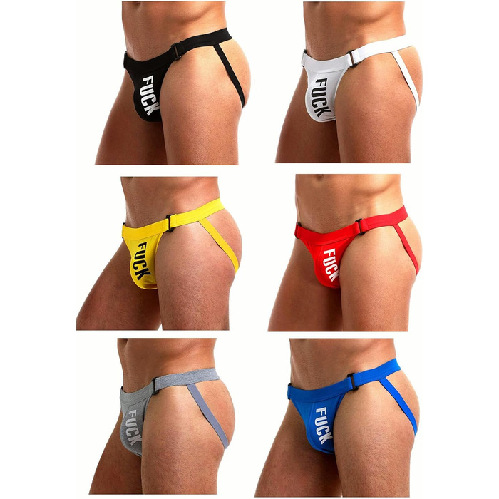 Слідки чоловічі Alienjoy Jockstrap String Tanga з бавовни, 6 шт. (різні кольори)