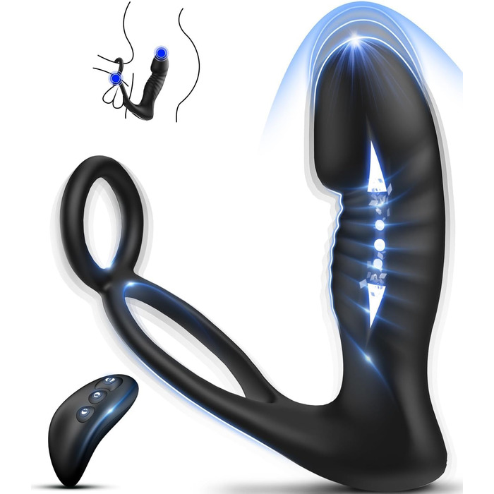 Вібратор для ануса чоловічий, масажер простати з 7 режимами та 10 вібраціями. Іграшка для чоловіків, Dildo Plug для стимуляції простати