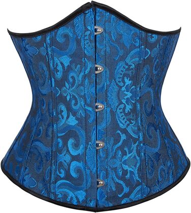 Корсет Sxybox для під грудьми, шнурування, корсаж, бюстгальтер, XXL, темно-синій - ідеально для Хелловіну та карнавалу