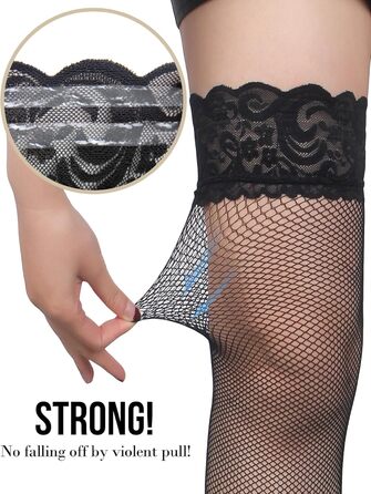 Сексуальний комплект спідньої білизни Ohyeahlady: широкий стрейчевий пояс-стрінг з мереживом, кліпсами та 4-ма стріжками. Великі розміри (3XL-4XL), чорний набір з пояса та панчіх.