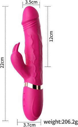 Вібратор для жінок Klitoris та G-точка, силіконовий кролик з 10 режимами, секс-іграшка, фіолетовий