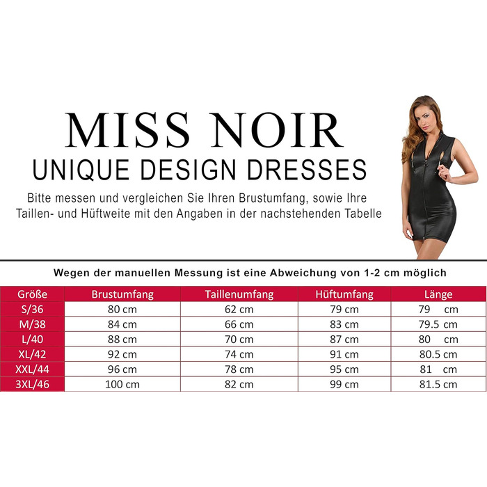 Міні-сукня MISS NOIR з ефектом лаку – сексуальна вечірня сукня на молнії – ексклюзивна клубна сукня, червона (Red 9333)