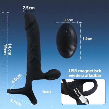 Вібратор для чоловіків, секс-іграшка для пар, 7 режимів вібрації, кільце для яєчок, стимуляція простати, чоловічий дildo, анальний плагін, набір секс-іграшок з пультом керування