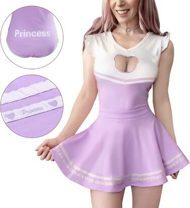 Комплект дитячий itteforbig Stramper Einteier Pyjama Body Daddy's Secret Princess Rock Set фіолетовий (M)