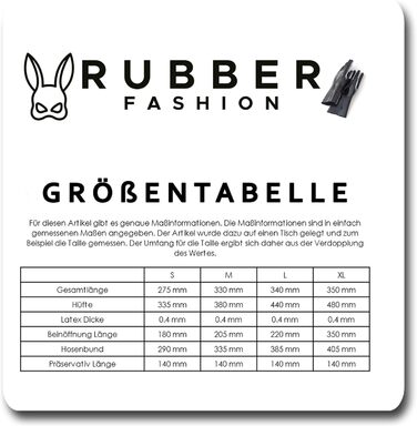 Латексний слип з пеніс-карманом Rubberfashion - коротка сексуальна латексна спідниця з презервативом для чоловіків, чорний, 0.4 мм, XL