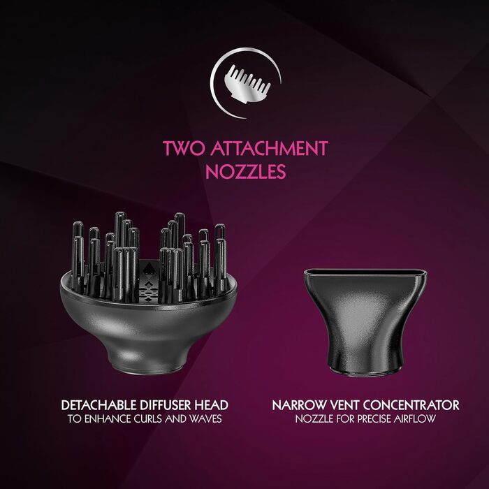 Фен для волосся WAHL Power Shine Dryer: 3 температурні та 2 швидкісні режими, функція холодного обдуву Cool Shot, швидке сушіння та стайлінг кучерів