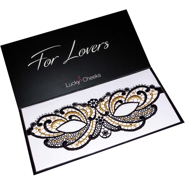 Маска для очей Lucky Cheeks Queen of Love - Чорний/Золотий колір