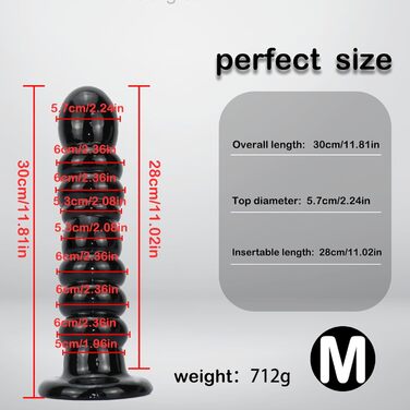 Анальний масажер Yasexx Giant з присоскою та G-Spot стимулятором для чоловіків та жінок