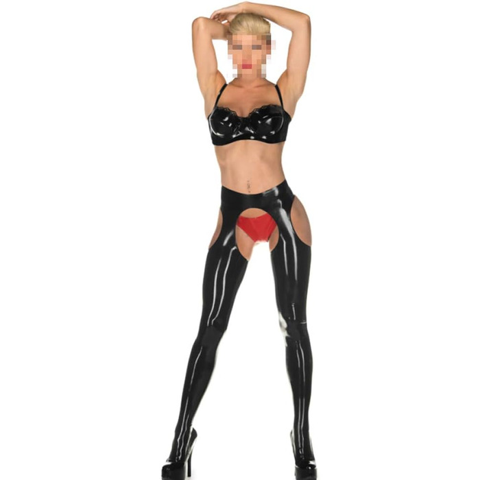 Латексний костюм Palace Civet з еластичними шортами та легінсами для чоловіків, 0,4 мм, середній розмір