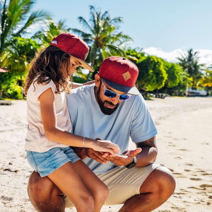 Набір бейсболок Soulbuddy для батька та сина (2 шт) — сімейний комплект кепок Snapback, темно-червоні, регульований розмір