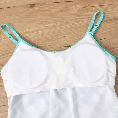 Tankini жіночий з ефектом корекції фігури, пляжний купальник роздільний, великий розмір (XL, блакитний)