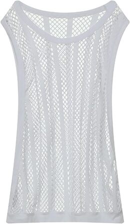 Чоловіча майка з сіткою, без рукавів, смугаста мереживна футболка, прозора білизна XL білий колір