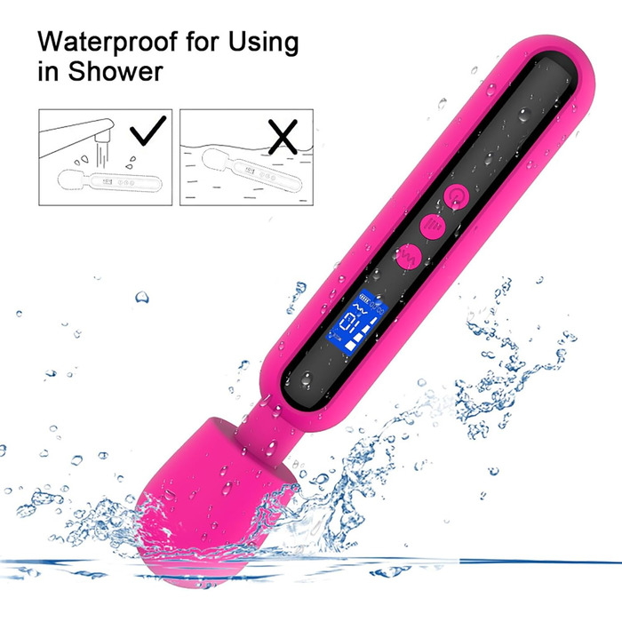 Вібратор дилда для жінок з LED-дисплеєм, 10 режимів та 4 інтенсивності, стимуляція G-точки, вібратори для жінок та пар (чорний)