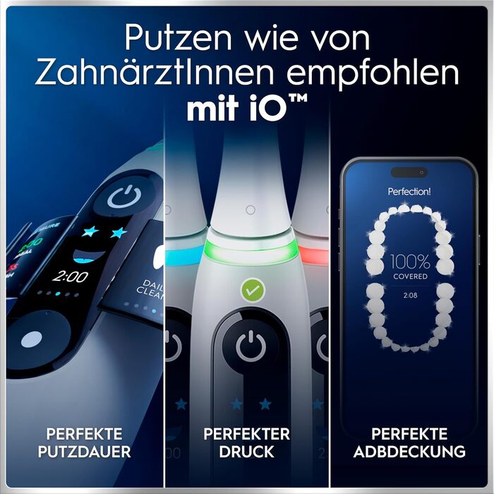Електрична зубна щітка Oral-B iO Series 6 Grey Opal, 5 режимів чищення, набір з 3 насадок для делікатного очищення та дорожнім футляром