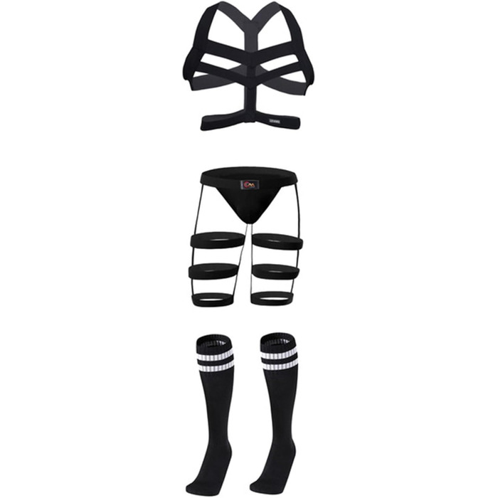 Сексуальний чоловічий комплект для сну: пояс для грудей, стрінгі, шкарпетки, підтяжки, труси, сліп, танга, низька посадка. Чоловіча білизна, колготки, чорний колір, універсальний розмір