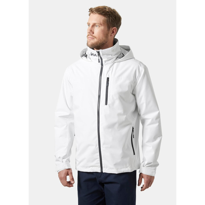 Чоловіча утеплена куртка-мідлеєр Helly Hansen Midlayer Crew Jacket 2.0 з капюшоном, водонепроникна outdoor-куртка, XL, біла
