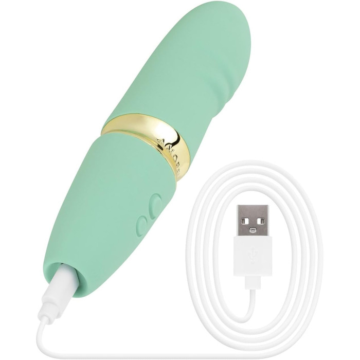 Вібратор AMORELIE Quickie для G-точки, 15 см, зелений | Водостійкий, з акумулятором