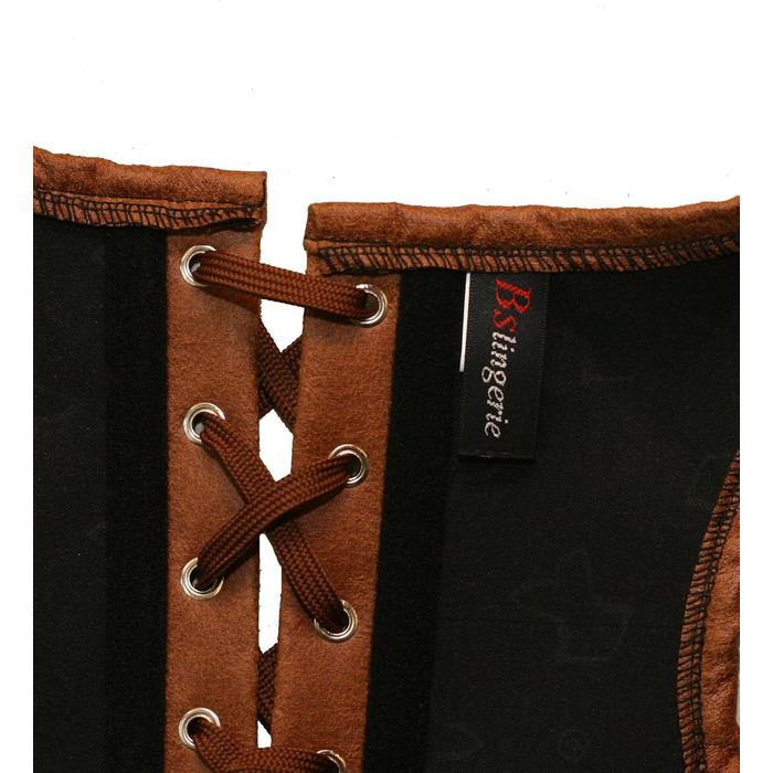 Корсет Bslingerie® з ефектом шкіри з штучної шкіри, XXL, коричневий