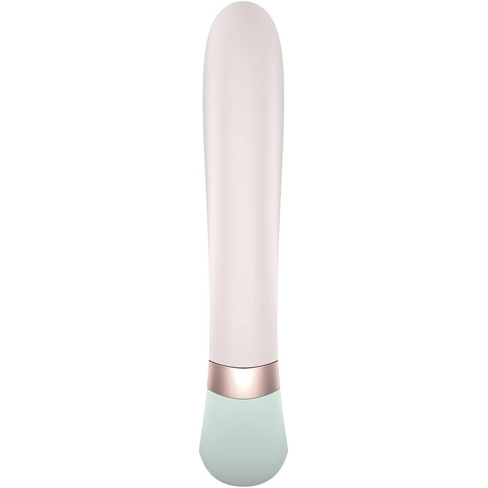 Satisfyer Heat Wave Connect - вібратор для жінок з підключенням Bluetooth | Зігріваючий вібратор з функцією нагріву та керуванням через додаток | Медичний силікон, 20 см | Mint