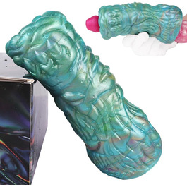 Іграшка для чоловіків Jixaxe Alien Monster - реалістична мастубаційна іграшка з вагінальним та анальним отвором, компактна, 3D, для соло