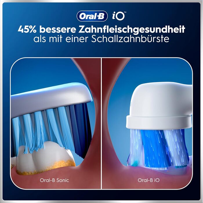 Електрична зубна щітка Oral-B iO Series 6 White: 5 режимів очищення, 2 насадки, дорожній футляр