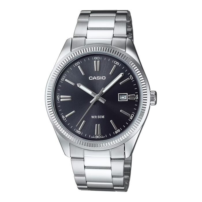 Чоловічий наручний годинник Casio Collection сріблястий/чорний