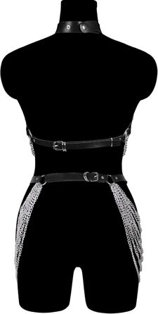 Жіночий корсет-зачіп для панчіх з ремінним поясом у стилі панк, чорний, аксесуар для вечірок та танців