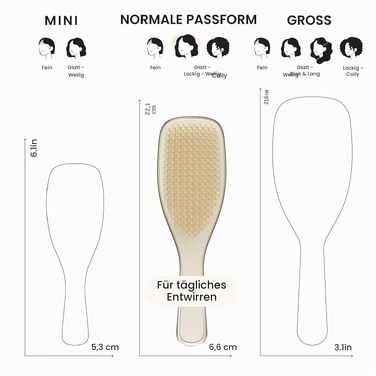 Щітка для волосся Tangle Teezer Ultimate Detangler для вологого та сухого волосся, розплутувальна, для всіх типів волосся, колір Champagne Gold