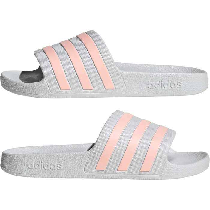 Чоловічі та жіночі тапочки Adidas Adilette Aqua сірого кольору Dash Grey Haze Coral, розмір 38 EU
