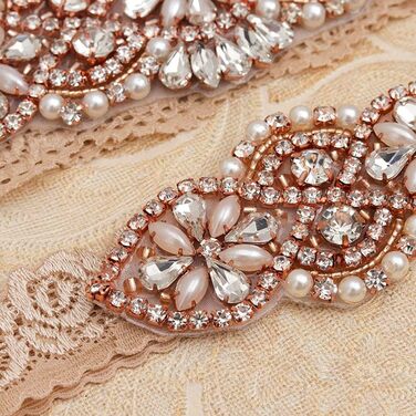 Шнурок для нареченої з мереживом та аплікацією, білий, розмір S