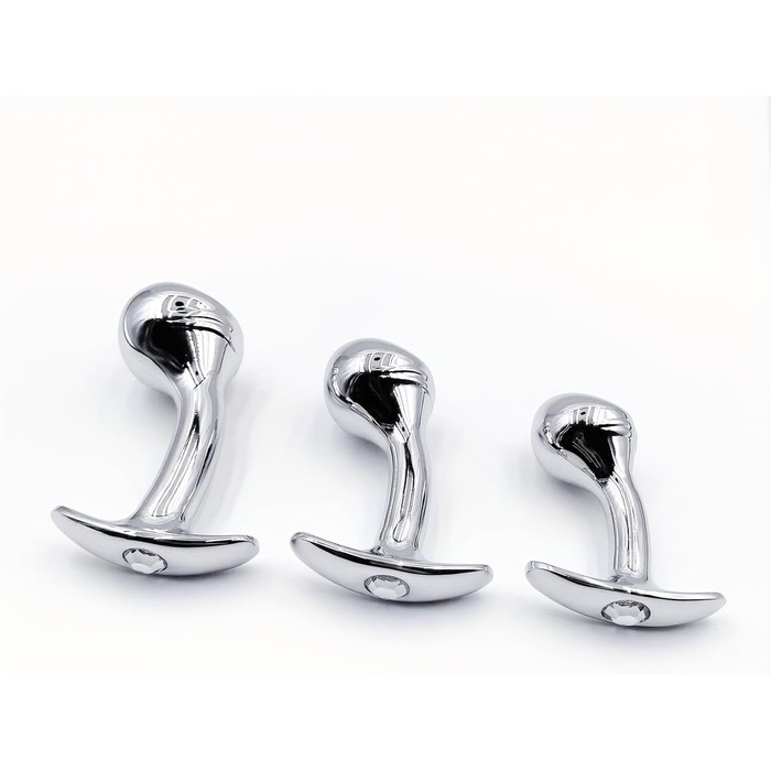 Металевий набір анальних заглушок HXLXW, S/M/L, стимуляція простати, для чоловіків та жінок