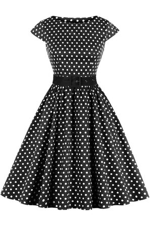 Сукня жіноча AXOE Rockabilly 50-х років, бавовна, з поясом, чорна, XL