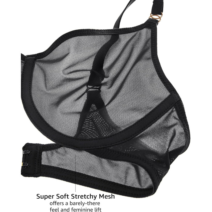 Чорний бюстгальтер INLYRIC з балконеткою, прозорий, з кісточками, мереживний, безшовний, глибокий виріз, для жінок, 85B