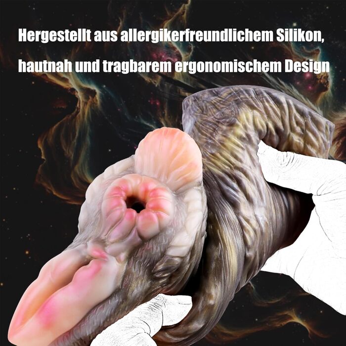 Реалістичний мастурбатор Seckoe Tier з анусальним тунелем та анатомією тваринної вагіни (G6193, Камелеон)