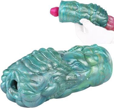 Іграшка для чоловіків Jixaxe Alien Monster - реалістична мастубаційна іграшка з вагінальним та анальним отвором, компактна, 3D, для соло