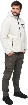 Чоловіча робоча куртка Brandit Teddyfleece Worker Jacket, біла, розмір XXL