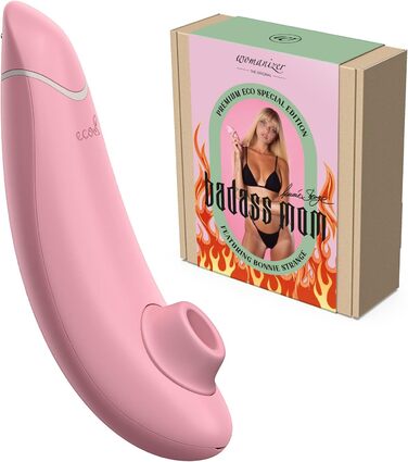 Womanizer Premium: вібратор для жінок, стимулятор клітора, преміум-якість, чорний (Bonnie Strange Eco)