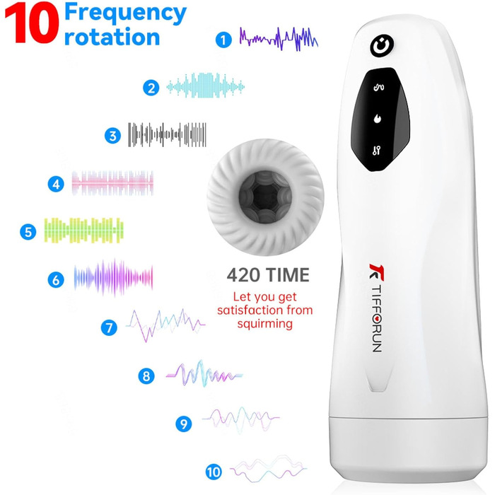 Електричний мастурбатор для чоловіків з 10 вібраціями та телескопічною функцією