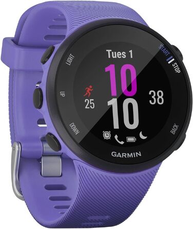 Спортивний GPS-годинник Garmin Forerunner 45 для бігу, фітнес-трекер з вимірюванням пульсу та планами тренувань (Білий, Small)