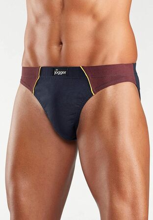 Спортивні чоловічі труси-сліпи Le Jogger з контрастними вставками, комфортні, розмір L, колір морський / кольорові вставки