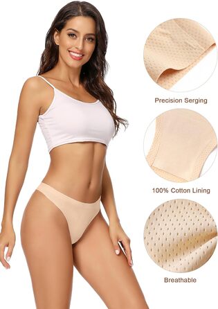 Сліпеки жіночі безшовні, 5 шт. у пакунку (M, Колір тіла) - Voenxe