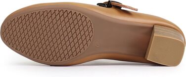 Жіночі ортопедичні туфлі Mary Janes Ortho + Rest для Hallux Valgus, класичні pumps на низькому стійкому каблуку, колір Tan (37 EU)