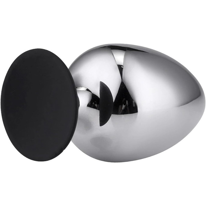 Анальний плаг GeRRiT з нержавіючої сталі, еліптичної форми, для масажу простати та стимуляції, унісекс (S)