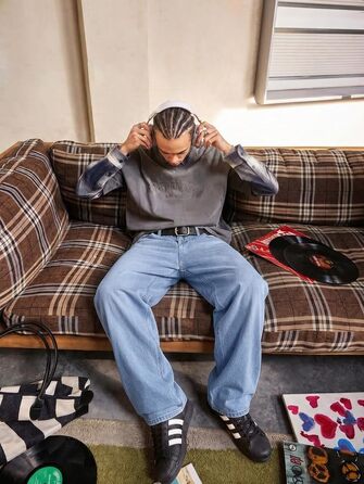 Чоловічі широкі джинси Baggy Y2K JIERR у стилі стрітвір, світло-блакитні