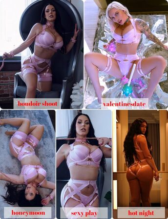 Avidlove Комплект нижньої білизни для жінок: мереживний бюстгальтер push-up з кісточками та трусики з регульованими бретелями. Рожевий комплект мереживної білизни XL.