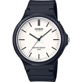 Наручний годинник Casio Collection Unisex аналоговий кварцовий з полімерним ремінцем (чорний/білий)